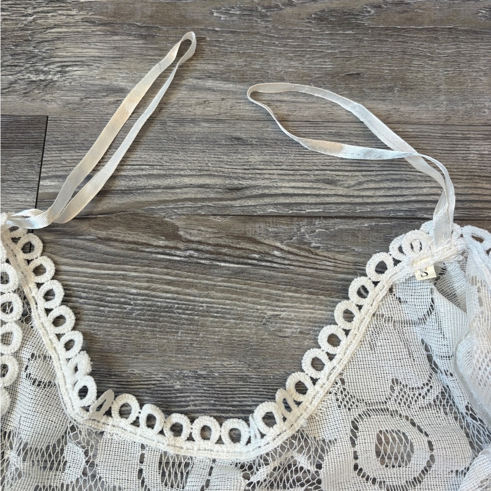 White Lace Midi Dress | Bell Sleeves | Deep V Neck | Boho Romantic - Picture 11 of 11